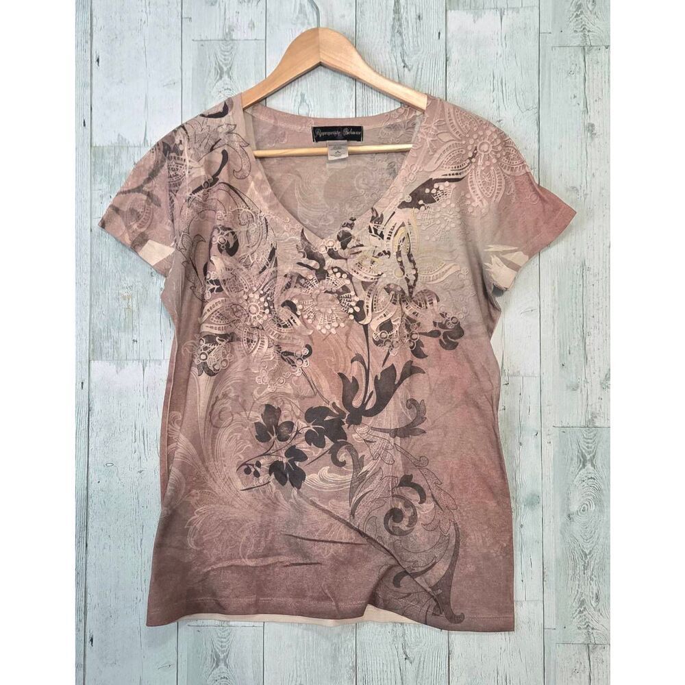 Appropriate Behavior Retro 90s Y2K Paisley Floral T-Shirt Sz. M